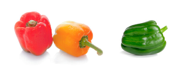 bell peppers isolated on white background
