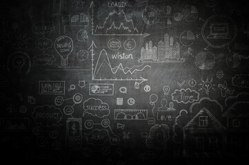 Success in business concept . Mixed media