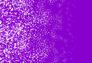 Light Purple vector doodle background with leaves.