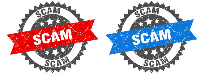 Obraz premium scam band sign. scam grunge stamp set