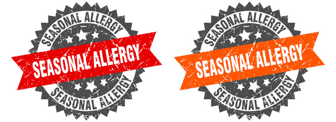 seasonal allergy band sign. seasonal allergy grunge stamp set
