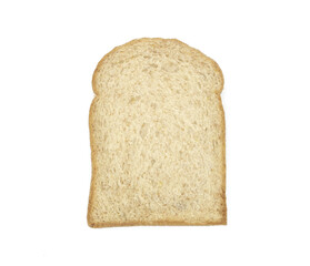 piece of Bread Sliced â€‹â€‹isolated on white background, whole wheat