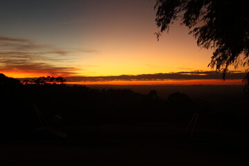 Sunrise over an escarpment