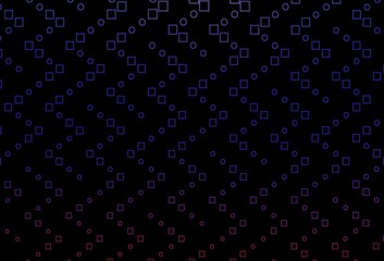 Dark Pink, Blue vector background with rectangles.