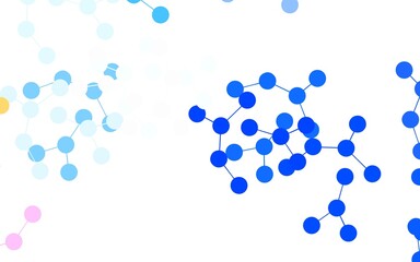 Light Blue, Red vector pattern with artificial intelligence network.