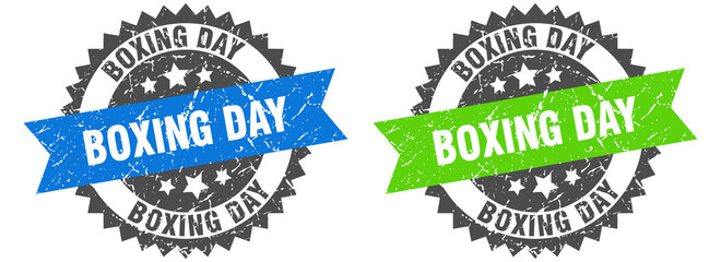 Obraz premium boxing day band sign. boxing day grunge stamp set