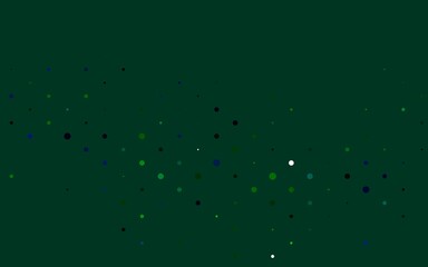 Light Blue, Green vector pattern with spheres.