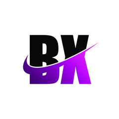 Letter BX simple logo design vector
