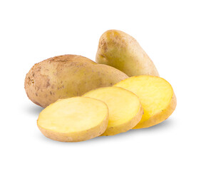 potatoes an isolated on white background