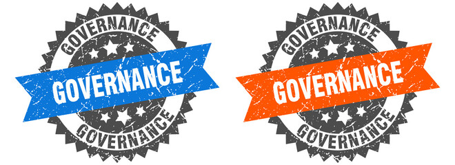 Obraz premium governance band sign. governance grunge stamp set