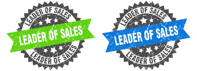 leader of sales band sign. leader of sales grunge stamp set