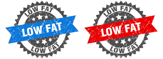 low fat band sign. low fat grunge stamp set