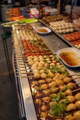Thai street food BBQ skewer