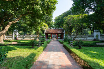 Main road to Temper of Literature ( Van Mieu ) - Vietnam first national university, was built in 1070