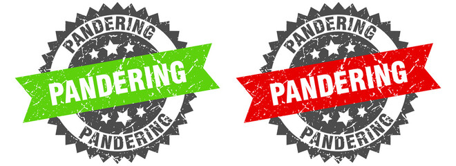 pandering band sign. pandering grunge stamp set