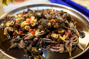 Thai fermented crab with garlic and chili