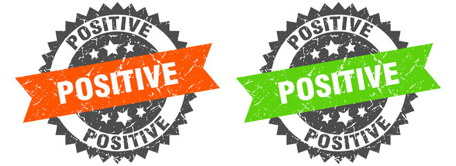 Obraz premium positive band sign. positive grunge stamp set