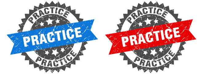 Fototapeta premium practice band sign. practice grunge stamp set