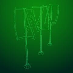 Darrieus wind turbine. Windmill generator