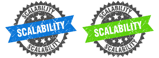 scalability band sign. scalability grunge stamp set