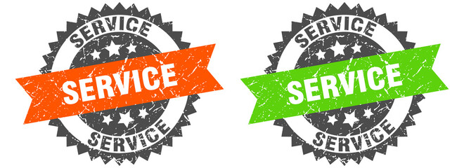 Obraz premium service band sign. service grunge stamp set