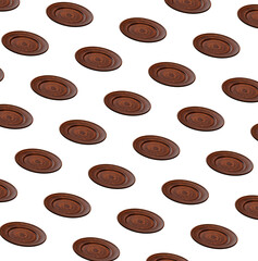 Pattern of  Hand-crafted empty clay plate isolated on a white background