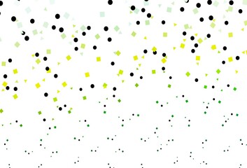 Light Green, Yellow vector backdrop with lines, circles, rhombus.