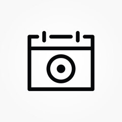 camera line icon vector illustration