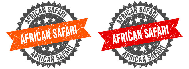 african safari band sign. african safari grunge stamp set © Aquir