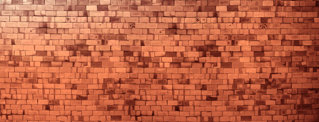 Naklejka premium Brown brick wall texture for background