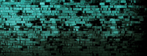 blue brick wall texture for background