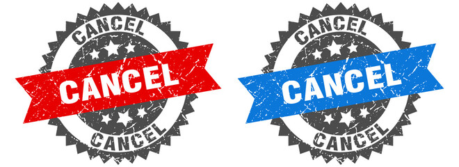 cancel band sign. cancel grunge stamp set