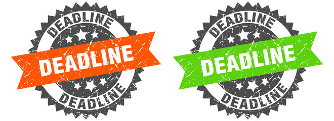 Obraz premium deadline band sign. deadline grunge stamp set