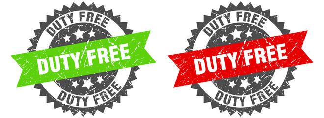 Obraz premium duty free band sign. duty free grunge stamp set