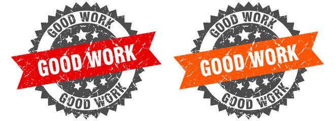 good work band sign. good work grunge stamp set