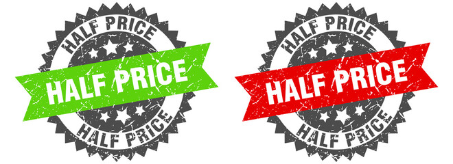 half price band sign. half price grunge stamp set