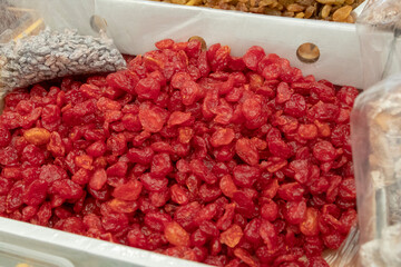 Dried berries at market in Thailand