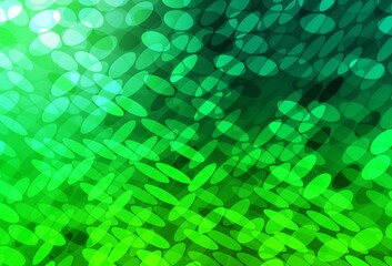 Dark Green vector layout with circle shapes.