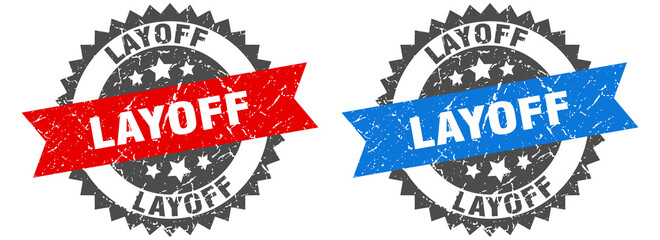 layoff band sign. layoff grunge stamp set