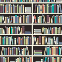 Book shelf Reading Books Creates Knowledge Learning Concept Vector Illustration.