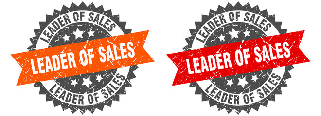 Obraz premium leader of sales band sign. leader of sales grunge stamp set