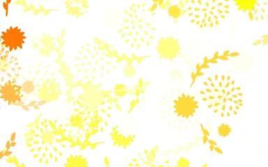 Fototapeten Light Red, Yellow vector doodle background with flowers, roses. © smaria2015