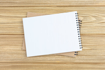 Notebook with copy space for notes.