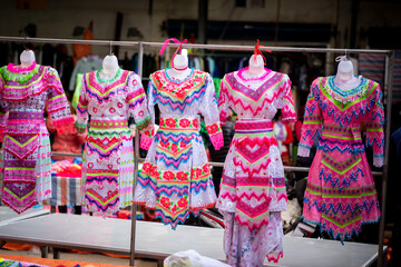  Hmong ethnic minority people exchange of goods at Meo Vac Market, Ha Giang, Viet Nam