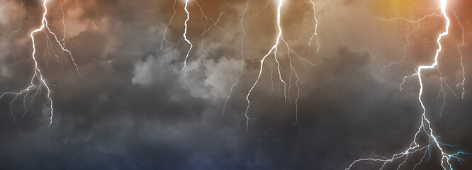 Lightning, thunder cloud dark cloudy sky