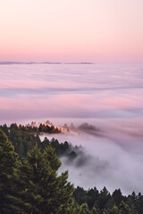 Obraz premium Silky clouds over Mount Tam.
