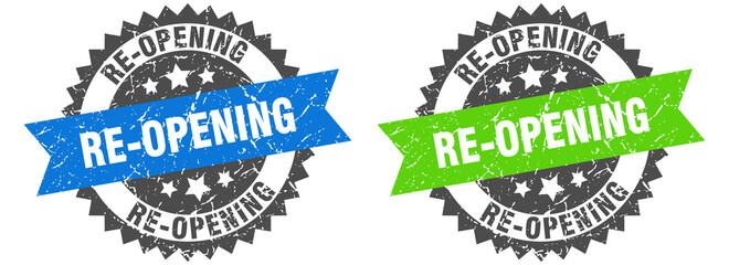 re-opening band sign. re-opening grunge stamp set