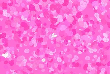 Light Pink vector background with liquid shapes.