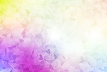 Light Multicolor vector shining triangular background.