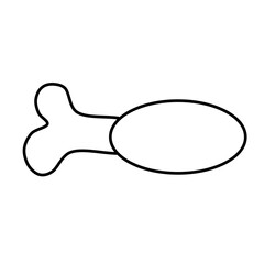 Single  toy for dogs. Equipment for pet care. Vector sketch in the Doodle style, isolated on a white background.